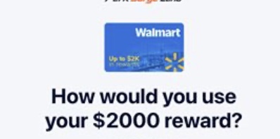 Chance to Win a $2,000 Walmart Gift Card