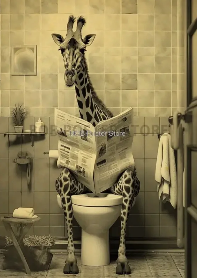 Animals on the Toilet